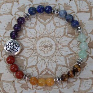 Chakra Energy Bracelet - Silver